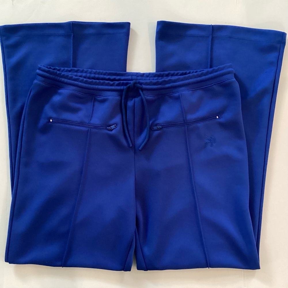 H&M Cobalt Blue High Rise Flare Trackpants Size XLarge